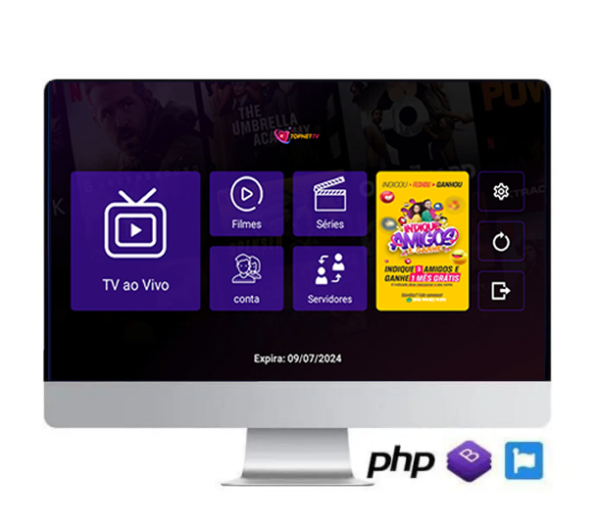 SCRIPT IBO PRO + VU PRO Painel revenda com Banner e Auto ADS e teste automático e tela de login web para o aplicativo.