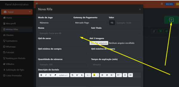 Sistema de rifas com cotas premiadas um milhão de números com código fonte - Imagem 11