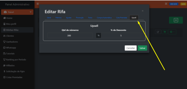 Sistema de rifas com cotas premiadas um milhão de números com código fonte - Imagem 16