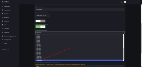 Script de Rifa em php 10 Milhões de Cotas Com Fonte - Imagem 5