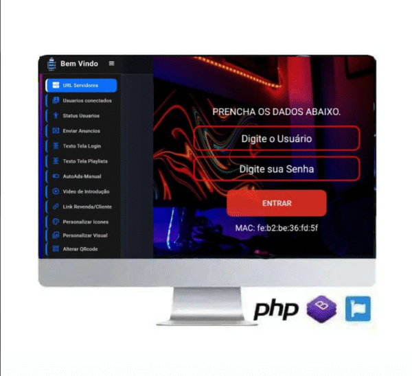 IBO SMARTERS, ATIVAÇÃO VIA LOGIN, SENHA E MAC, COM ÁREA DE PAFAMENTO