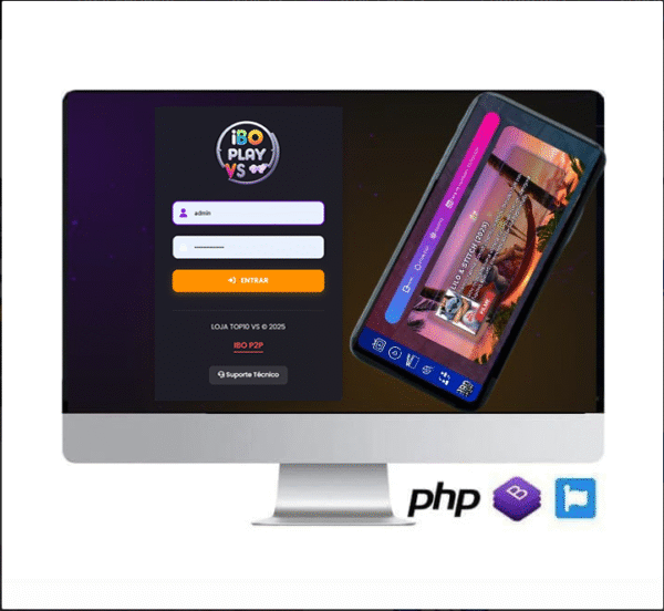 SCRIPT IBO PLAY P2P, 4 TEMAS ,LOGIN VIA MAC/USUARIO E SENHA